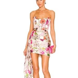 Revolve Katie May Los Angeles Chasing Dawn Gown Dress Medium Pink Daisy